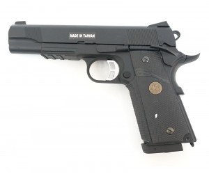 Страйкбольный пистолет KJW KP-07 Colt M1911 M.E.U. CO₂ GBB Black