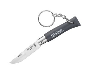 Нож-брелок Opinel Tradition Keyring №04, 5 см, нерж. сталь, граб, серый 