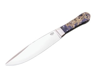 Нож Bark River Rogue Blue Gold Maple Burl