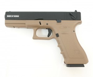 Страйкбольный пистолет KJW KP-18 Glock G18 Gas Tan, металл. затвор