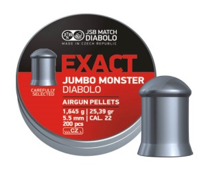 Пули JSB Exact Jumbo Monster Diabolo 5,5 мм, 1,645 г (200 штук)