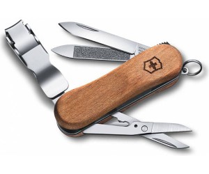 Нож-брелок Victorinox Nail Clip 0.6461.63 (58 мм, дерево) с кусачками для ногтей