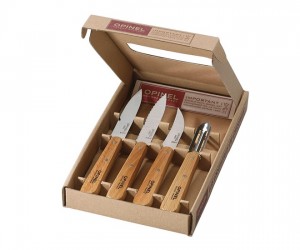 Набор кухонных ножей Opinel Les Essentiels №112/113/114/115 (4 шт.) нерж. сталь, рукоять бук