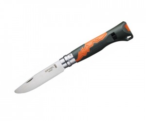 Нож складной Opinel Specialists Outdoor Junior №07, 7 см, нерж. сталь, свисток, хаки