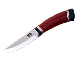 Нож Bark River Scandi Maroon Linen Micarta Black Paper