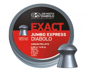 Пули JSB Exact Jumbo Express Diabolo 5,5 мм, 0,93 г (500 штук)