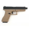 Страйкбольный пистолет KJW KP-18 Glock G18 TBC CO₂ Tan, удлин. ствол - фото № 2