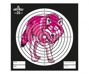 Мишени для пневматики Pnevmat24 «Волк», 140x140 мм (50 штук)