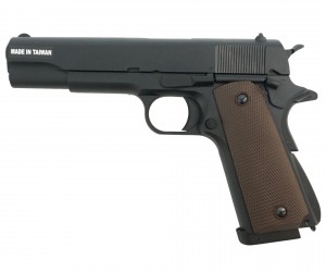 Страйкбольный пистолет KJW Colt M1911A1 CO₂ GBB Black