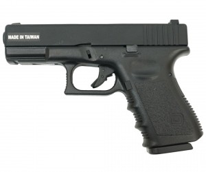 Страйкбольный пистолет KJW KP-23 Glock G23 Gas Black, металл. затвор