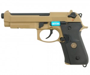 Страйкбольный пистолет WE Beretta M9A1 Rail Tan (WE-M009)