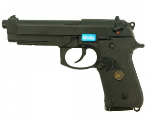 Страйкбольный пистолет WE Beretta M9A1 Rail Black (WE-M008)