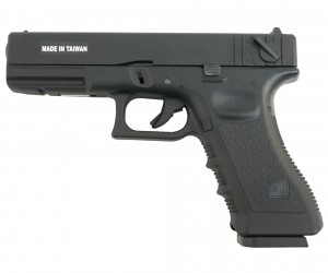 Страйкбольный пистолет KJW KP-18 Glock G18 Gas Black, металл. затвор