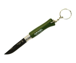 Нож-брелок Opinel Tradition Keyring №04, 5 см, нерж. сталь, граб, хаки  