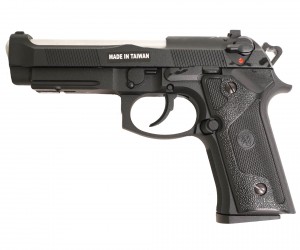 Страйкбольный пистолет KJW Beretta M9 IA Gas GBB, хром. ствол