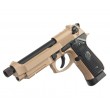 Страйкбольный пистолет KJW Beretta M9A1 TBC CO₂ Tan, удлин. ствол - фото № 12