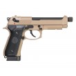 Страйкбольный пистолет KJW Beretta M9A1 TBC CO₂ Tan, удлин. ствол - фото № 2