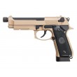 Страйкбольный пистолет KJW Beretta M9A1 TBC CO₂ Tan, удлин. ствол - фото № 10