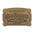 Шеврон ”Old School”, PVC на велкро, 85x55 мм (Tan) - фото № 1