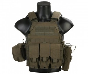 Разгрузочный жилет EmersonGear LBT6094A style Plate Carrier с 3 подсумками (Ranger Green)