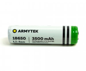 Аккумулятор Armytek 18650 Li-Ion 3500 mAh, с защитой