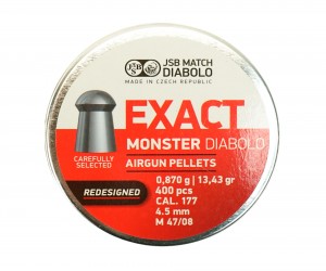 Пули JSB Exact Monster Diabolo 4,5 мм, 0,87 г (400 штук)