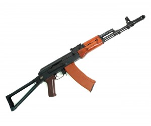 Страйкбольный автомат E&L ELAKS74N (АКС-74Н) AEG Essential Steel, дерево