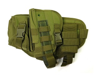 Кобура набедренная с платформой и подсумками Molle Olive Green