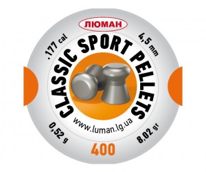 Пули «Люман» Classic Sport pellets 4,5 мм, 0,52 г (400 штук)