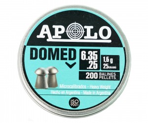 Пули Apolo Domed 6,35 мм, 1,6 г (200 штук)