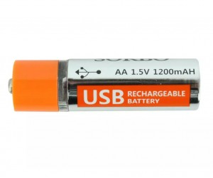 Аккумуляторная батарейка Sorbo USB AA 1.5V 1200mAH