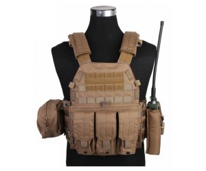 Разгрузочный жилет EmersonGear LBT6094A style Plate Carrier с 3 подсумками (Coyote)