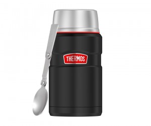 Термос для еды THERMOS KING SK-3020 RCMB 0.71L, складная ложка из нерж. стали (черный)