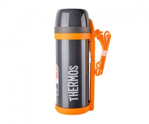 Термос универсальный THERMOS FDH-2005 Grey 2.0L, поильник, доп. чашка, складная ручка, съёмный ремень (серый)