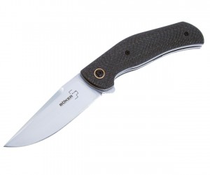 Нож складной Boker Plus Roundhouse 9,4 см, сталь D2, рукоять Carbon Fiber