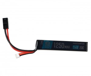 Аккумулятор BlueMAX Li-Po 7.4V 1250mah 20C Stick, 105x20x11 мм