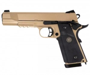 Страйкбольный пистолет KJW KP-07 Colt M1911 M.E.U. CO₂ GBB Tan