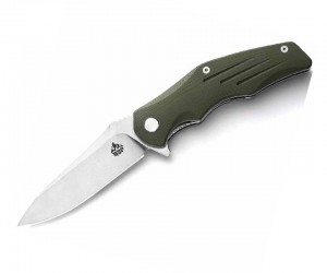 Нож складной QSP Knife Pangolin 9,5 см, сталь D2, рукоять G10 Green