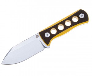 Нож QSP Knife Canary 6,3 см, сталь 14C28N, рукоять G10 Black/Yellow