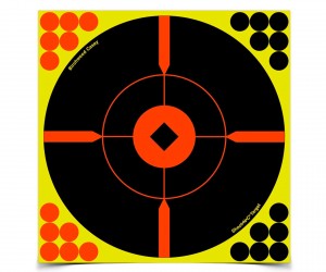 Мишень осыпающаяся Birchwood Shoot•N•C Crosshair Bull's-eye 8″ (самоклеящаяся, 6 шт)