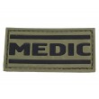 Шеврон ”MEDIC”, PVC на велкро, 70x35 мм (черный на оливе) - фото № 1