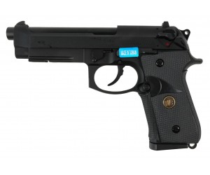 Страйкбольный пистолет WE Beretta M9A1 Rail Black, CO2 (WE-M008-CO2)